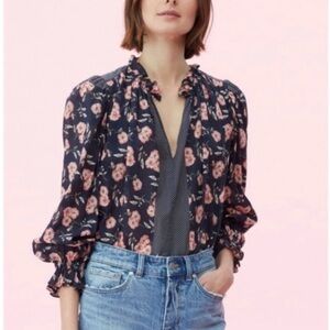 La Vie Rebecca Taylor Floral Top Size XS New